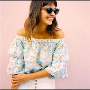 Anthropologie Ashtabula off the shoulder top
